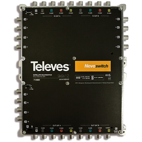 Televes Multischalter 9 in 12 Guß NEVO kaskadierb.o.NT MS912C